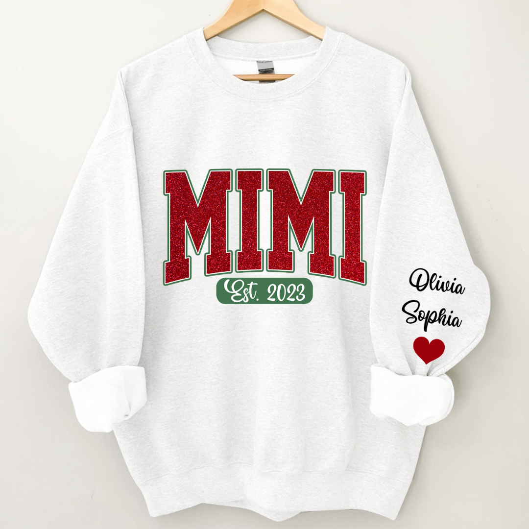 Lofaris Personalized Name Mimi And Kids Christmas Sweatshirt