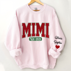 Lofaris Personalized Name Mimi And Kids Christmas Sweatshirt
