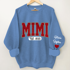 Lofaris Personalized Name Mimi And Kids Christmas Sweatshirt