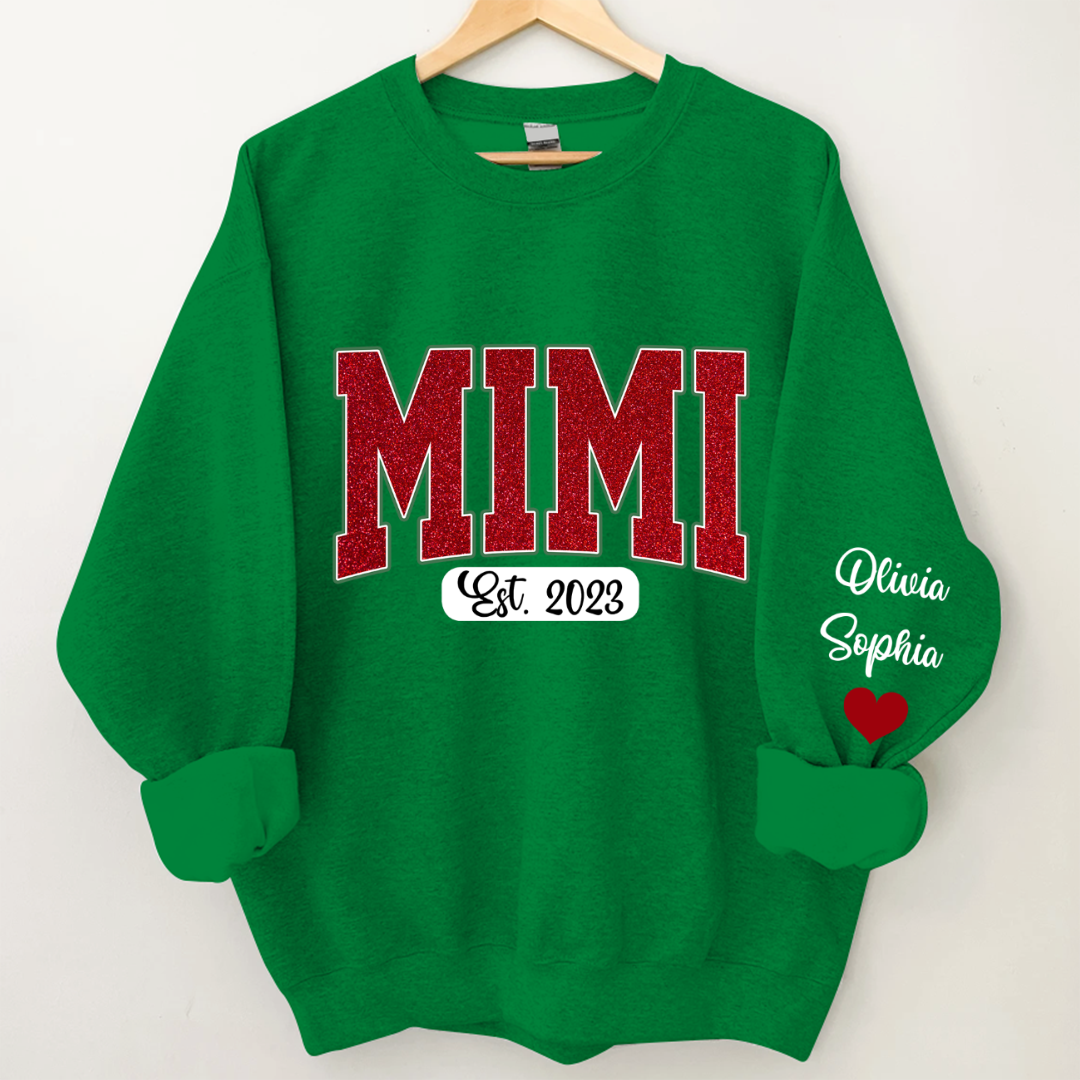 Lofaris Personalized Name Mimi And Kids Christmas Sweatshirt