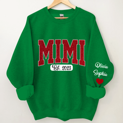 Lofaris Personalized Name Mimi And Kids Christmas Sweatshirt