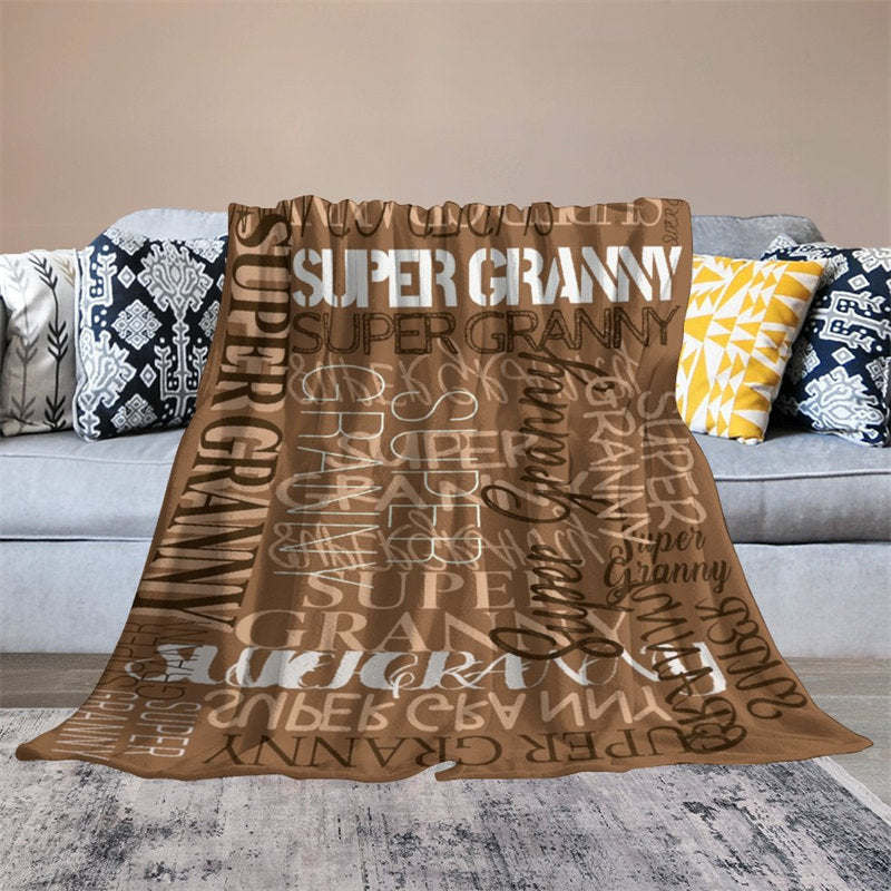 Lofaris Personalized Name Rustic Color Blanket Family Gift