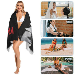 Lofaris Personalized Name Taekwondo Martial Arts Beach Towel