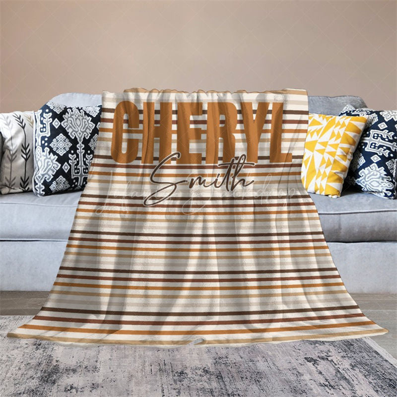 Lofaris Personalized Name Text Soft Blanket For Family Gifts