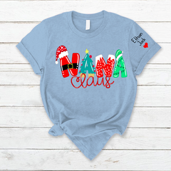 Lofaris Personalized Nana And Kids Claus Christmas T-Shirt
