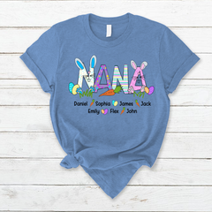 Lofaris Personalized Nana Carrot Kids Easter Day T-Shirt