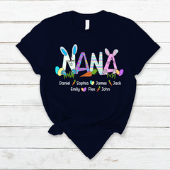 Lofaris Personalized Nana Carrot Kids Easter Day T-Shirt
