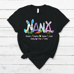 Lofaris Personalized Nana Carrot Kids Easter Day T-Shirt