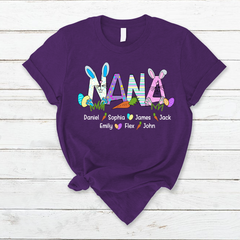 Lofaris Personalized Nana Carrot Kids Easter Day T-Shirt
