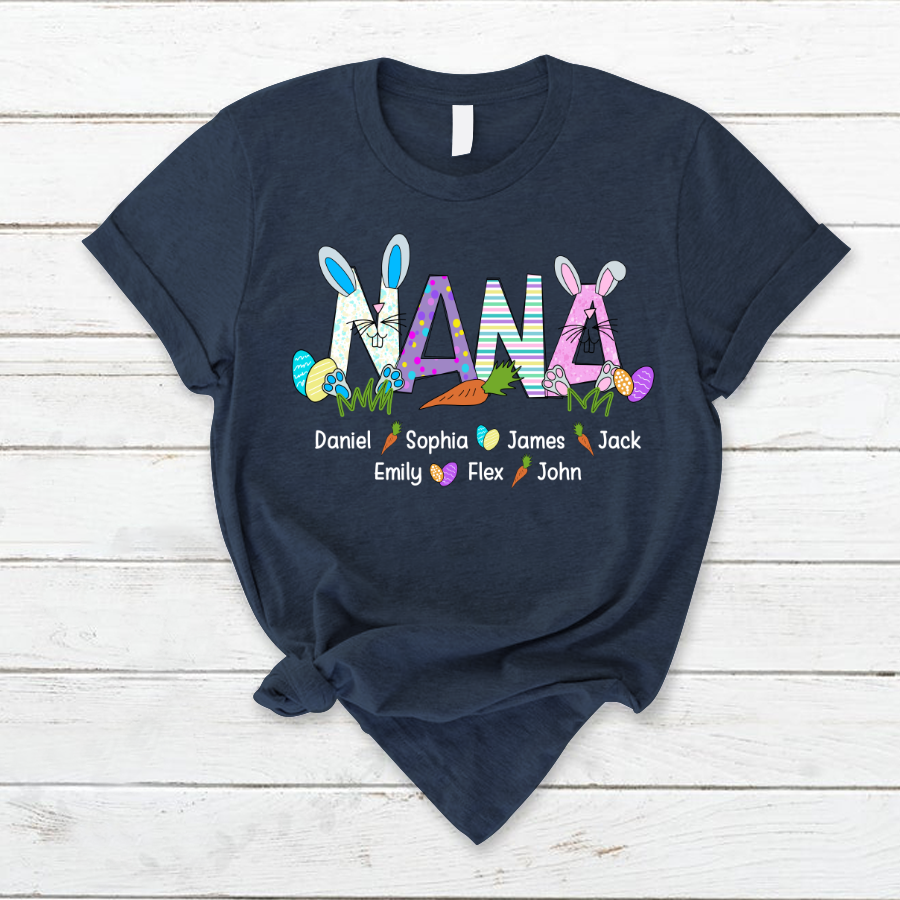 Lofaris Personalized Nana Carrot Kids Easter Day T-Shirt