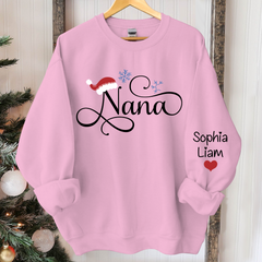Lofaris Personalized Nana Christmas With Grandkid Sweatshirt