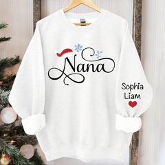Lofaris Personalized Nana Christmas With Grandkid Sweatshirt