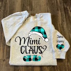 Lofaris Personalized Nana Claus Elf And Grandkids Sweatshirt