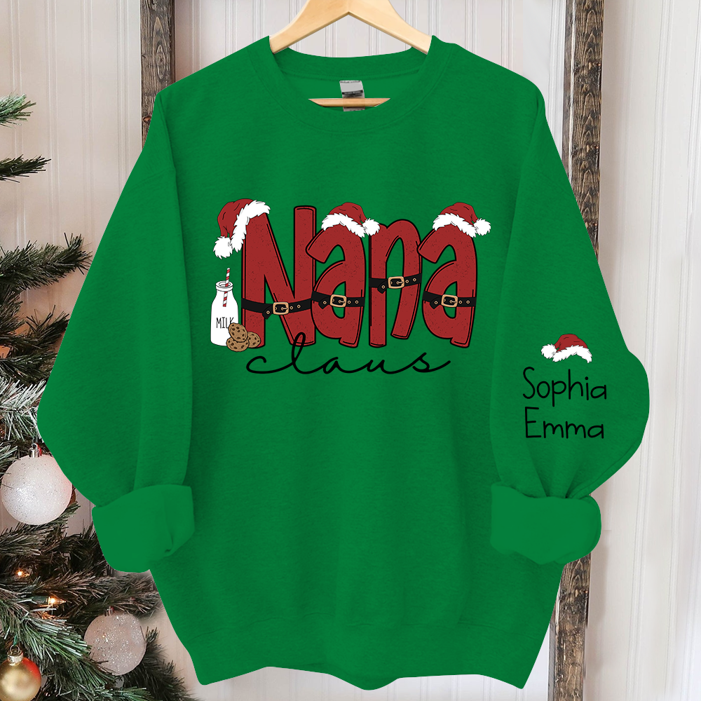 Lofaris Personalized Nana Claus Merry Christmas Sweatshirt