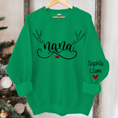 Lofaris Personalized Nana Deer Christmas And Kids Sweatshirt