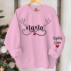 Lofaris Personalized Nana Deer Christmas And Kids Sweatshirt