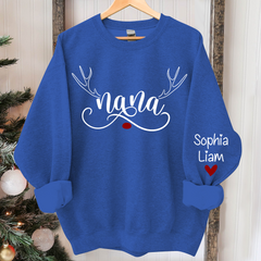 Lofaris Personalized Nana Deer Christmas And Kids Sweatshirt