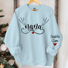 Lofaris Personalized Nana Deer Christmas And Kids Sweatshirt
