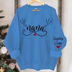 Lofaris Personalized Nana Deer Christmas And Kids Sweatshirt