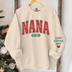 Lofaris Personalized Nana Grandkids Christmas Sweatshirt