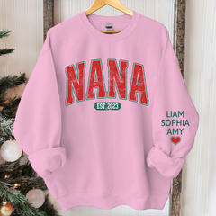 Lofaris Personalized Nana Grandkids Christmas Sweatshirt