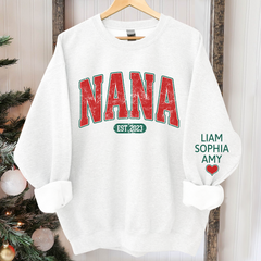 Lofaris Personalized Nana Grandkids Christmas Sweatshirt