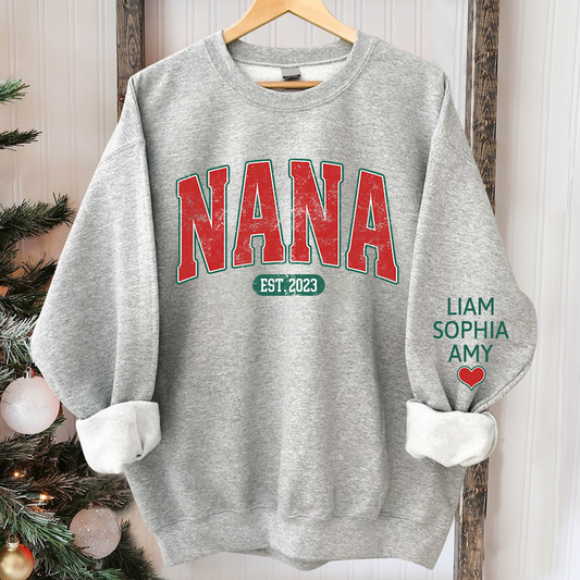 Lofaris Personalized Nana Grandkids Christmas Sweatshirt