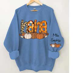Lofaris Personalized Nana Pumpkin Grandkids Fall Sweatshirt