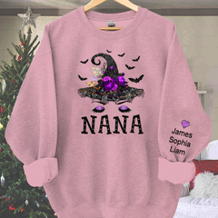 Lofaris Personalized Nana Witch Shirt Custom with Grandkids Names Fall Halloween Sweatshirt 6
