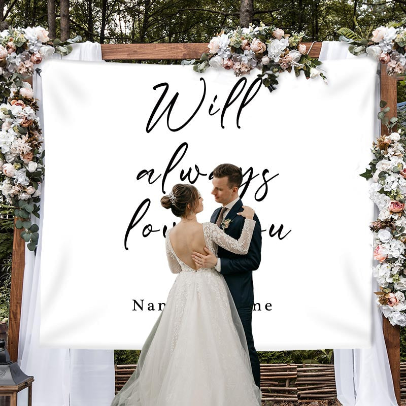 Lofaris Personalized Outdoor Glassland And Floral Wedding Backdrop