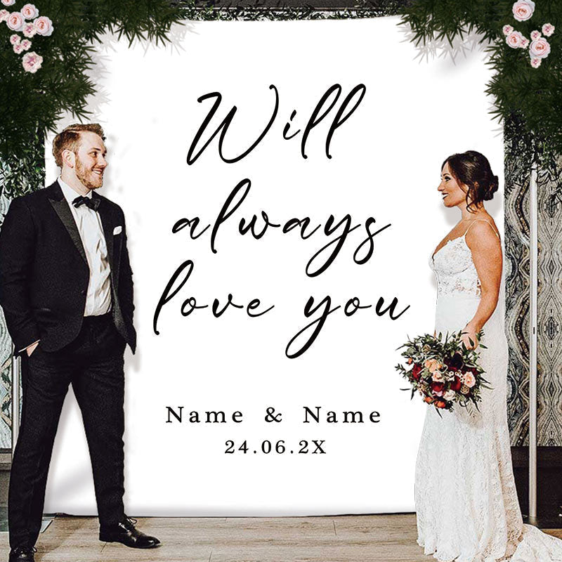 Lofaris Personalized Outdoor Glassland And Floral Wedding Backdrop