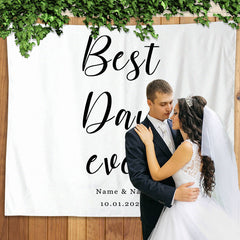 Lofaris Personalized Outdoor Wedding Reception Photo Backdrop
