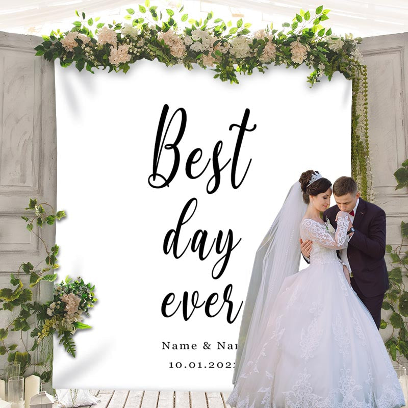 Lofaris Personalized Outdoor Wedding Reception Photo Backdrop