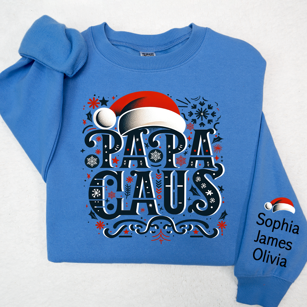 Lofaris Personalized Papa Claus Grandpa Custom Sweatshirt