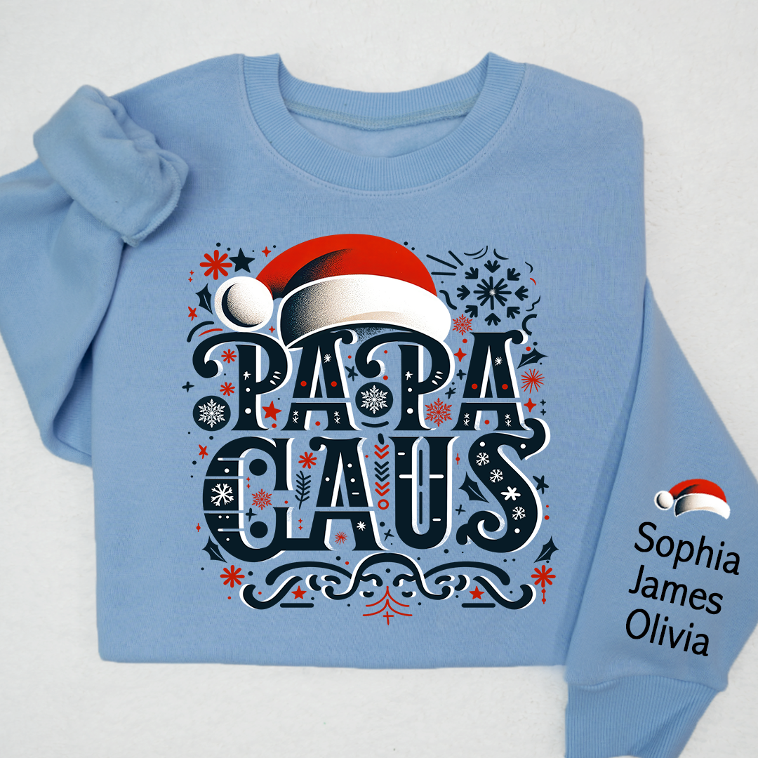 Lofaris Personalized Papa Claus Grandpa Custom Sweatshirt