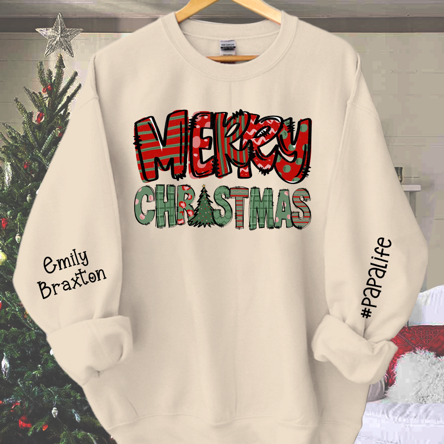 Lofaris Personalized Christmas Papa Shirt Grandpa Sweatshirt 03