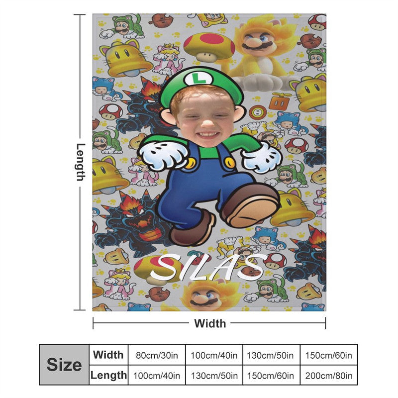 Lofaris Personalized Photo Cute Green Pipeman Monster Blanket