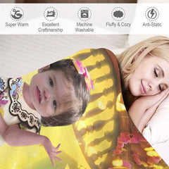 Lofaris Personalized Photo Minority Girl Arch Door Blanket