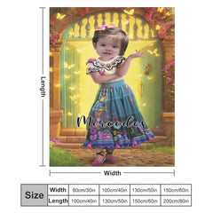 Lofaris Personalized Photo Minority Girl Arch Door Blanket