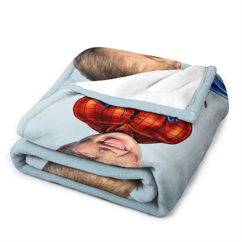 Lofaris Personalized Photo Super Sipder Hero Boy Blanket
