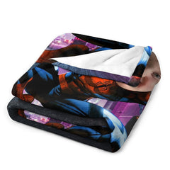 Lofaris Personalized Photo Swing Hero Night City Blanket