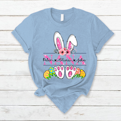 Lofaris Personalized Pink Bunny Nana Kids Easter T-Shirt