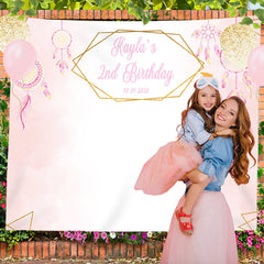 Lofaris Personalized Pink Dream Catcher Birthday Backdrop