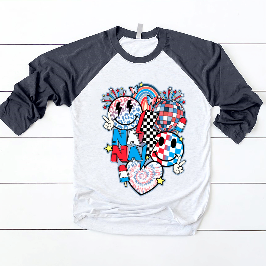 Lofaris Personalized Plaid Smile Face Nana Baseball Shirt