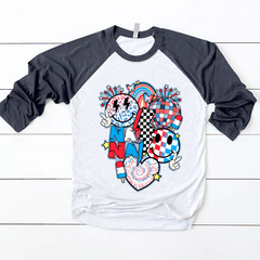 Lofaris Personalized Plaid Smile Face Nana Baseball Shirt