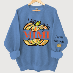 Lofaris Personalized Pumpkin Painted Mimi Fall Sweatshirt