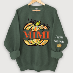 Lofaris Personalized Pumpkin Painted Mimi Fall Sweatshirt