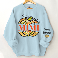 Lofaris Personalized Pumpkin Painted Mimi Fall Sweatshirt
