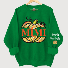 Lofaris Personalized Pumpkin Painted Mimi Fall Sweatshirt