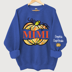Lofaris Personalized Pumpkin Painted Mimi Fall Sweatshirt